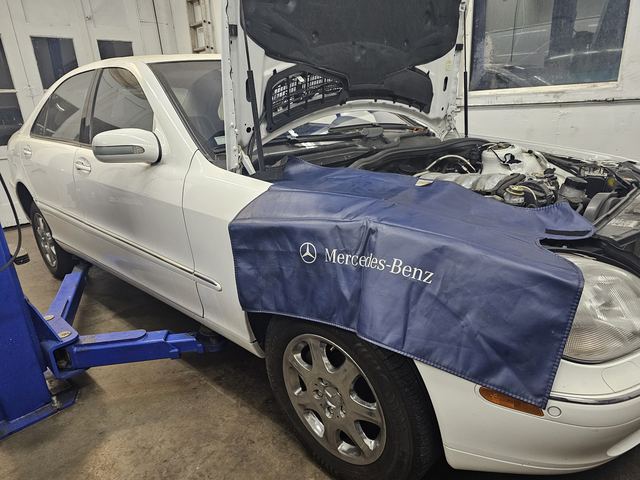 Mercedes S-Class in for service